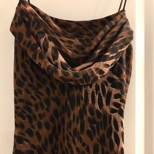 Leopard long spaghetti dress